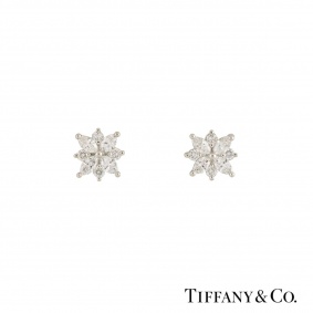 Tiffany & Co. Platinum Victoria Cluster Earrings